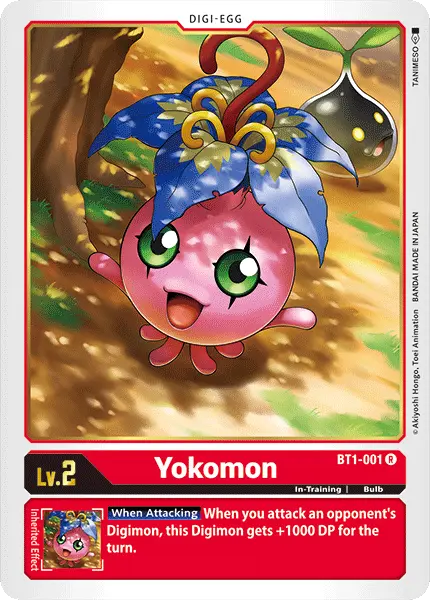 Digimon TCG Card BT1-001 Yokomon