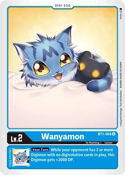 Digimon TCG Card 'BT1-004' 'Wanyamon'