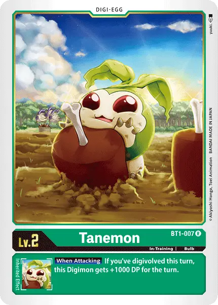 Digimon TCG Card BT1-007 Tanemon