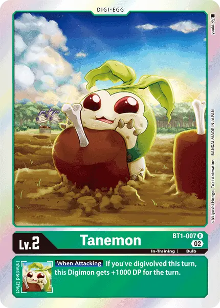 Digimon TCG Card BT1-007_P1 Tanemon