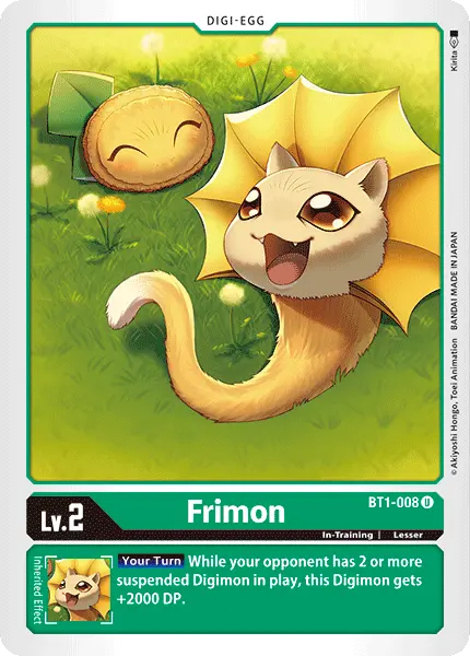 Digimon TCG Card BT1-008 Frimon