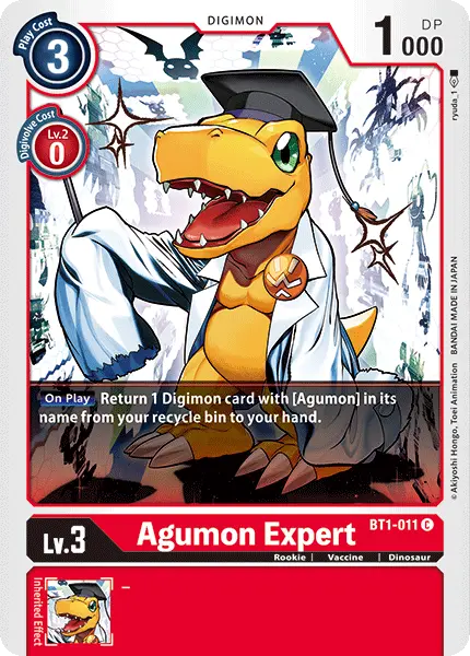 Digimon TCG Card BT1-011 Agumon Expert