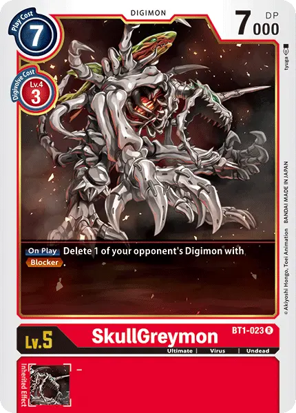 Digimon TCG Card 'BT1-023' 'Skullgreymon'