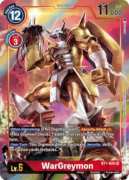 Digimon TCG Card 'BT1-025_P1' 'WarGreymon'