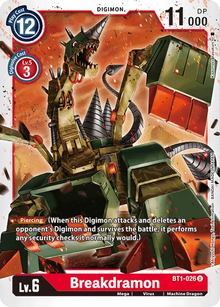 Digimon TCG Card 'BT1-026' 'Breakdramon'