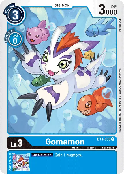 Digimon TCG Card BT1-030 Gomamon