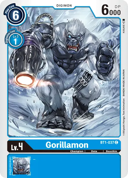 Digimon TCG Card 'BT1-037' 'Gorillamon'