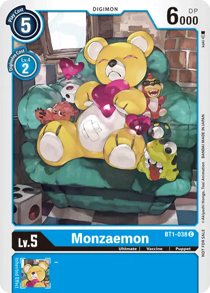 Digimon TCG Card 'BT1-038_P1' 'Monzaemon'