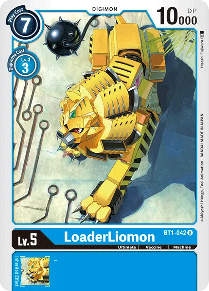 Digimon TCG Card BT1-042 LoaderLiomon