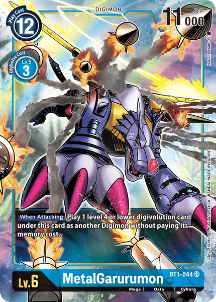 Digimon TCG Card BT1-044_P1 MetalGarurumon