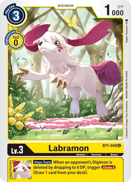 Digimon TCG Card BT1-049 Labramon