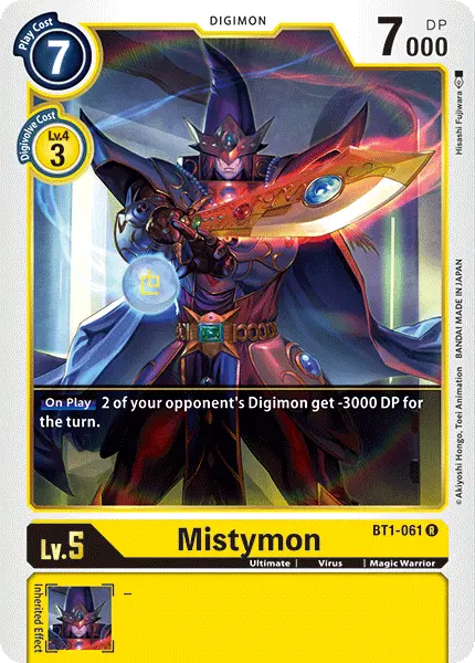 Digimon TCG Card BT1-061 Mistymon