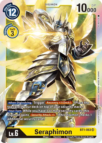 Digimon TCG Card BT1-063 Seraphimon