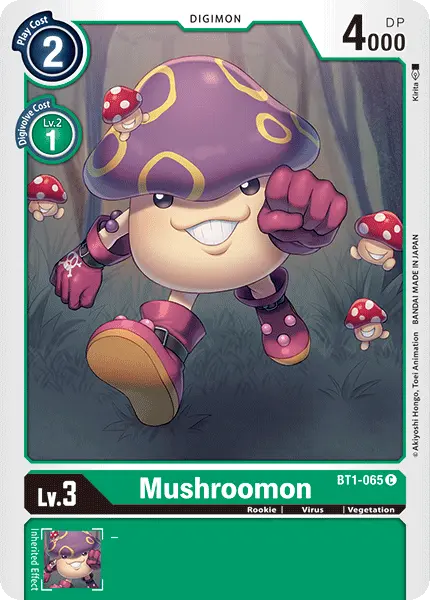 Digimon TCG Card 'BT1-065' 'Mushroomon'