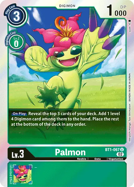 Digimon TCG Card BT1-067_P2 Palmon