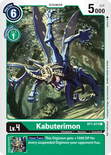 Digimon TCG Card 'BT1-073_P1' 'Kabuterimon'