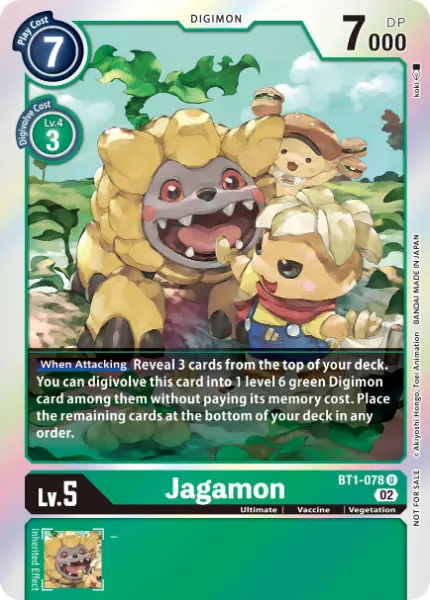 Digimon TCG Card BT1-078_P1 Jagamon