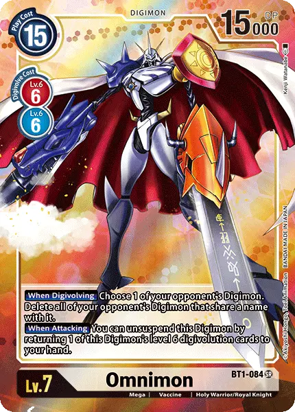 Digimon TCG Card 'BT1-084_P1' 'Omnimon'