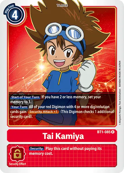 Digimon TCG Card 'BT1-085' 'Tai Kamiya'