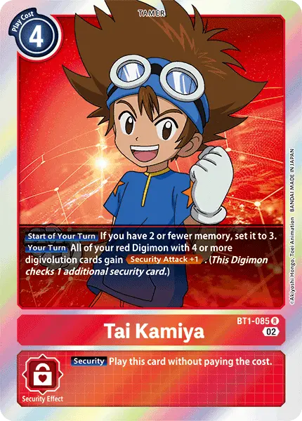 Digimon TCG Card BT1-085_P3 Tai Kamiya