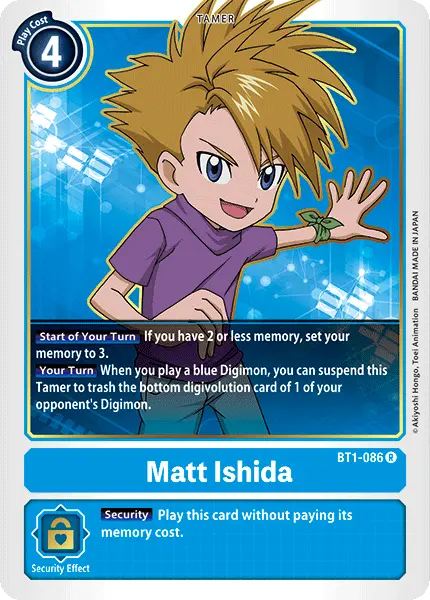 Digimon TCG Card BT1-086 Matt Ishida