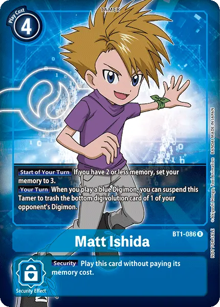 Digimon TCG Card BT1-086_P1 Matt Ishida