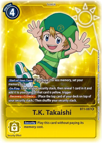 Digimon TCG Card 'BT1-087_P1' 'T.K. Takaishi'