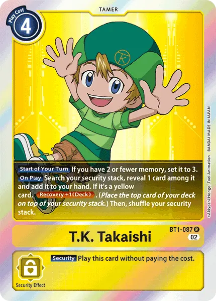 Digimon TCG Card 'BT1-087_P3' 'T.K. Takaishi'