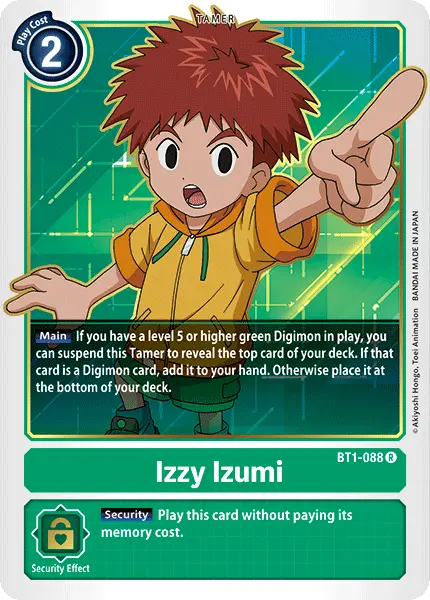 Digimon TCG Card BT1-088 Izzy Izumi