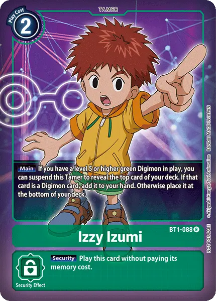 Digimon TCG Card BT1-088_P1 Izzy Izumi