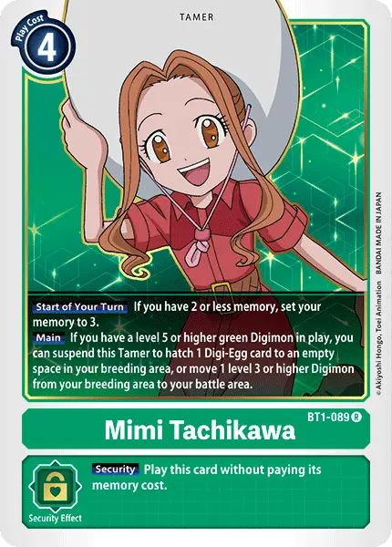 Digimon TCG Card 'BT1-089' 'Mimi Tachikawa'