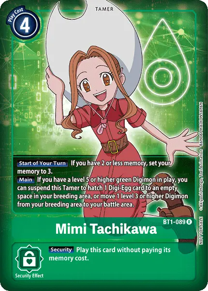 Digimon TCG Card BT1-089_P1 Mimi Tachikawa