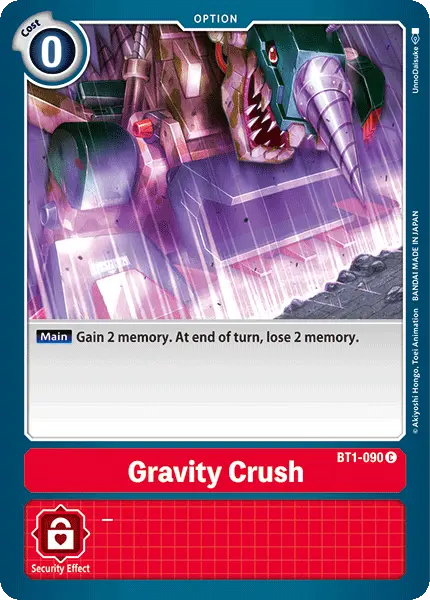 Digimon TCG Card 'BT1-090' 'Gravity Crush'