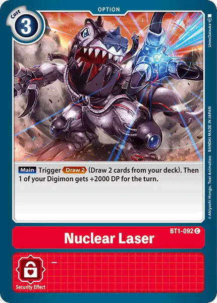 Digimon TCG Card BT1-092 Nuclear Laser