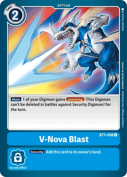 Digimon TCG Card BT1-098 V-Nova Blast