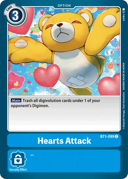 Digimon TCG Card 'BT1-099' 'Hearts Attack'