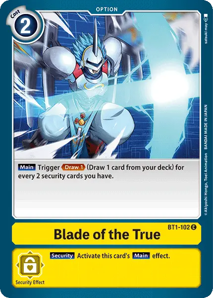 Digimon TCG Card 'BT1-102' 'Blade of the True'
