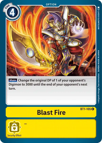 Digimon TCG Card BT1-105 Blast Fire