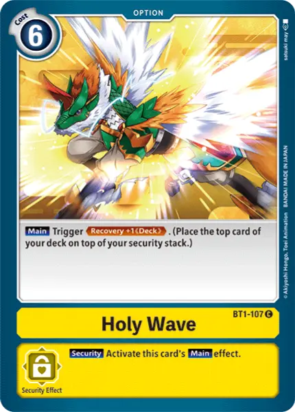 Digimon TCG Card 'BT1-107' 'Holy wave'