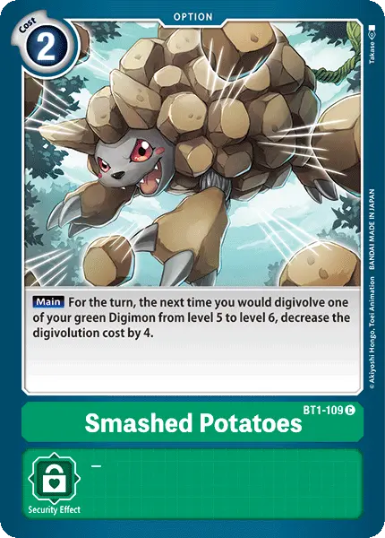 Digimon TCG Card 'BT1-109' 'Smashed Potatoes'