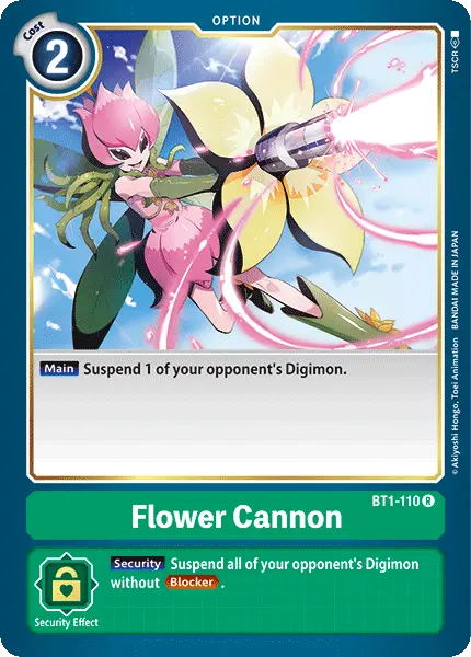 Digimon TCG Card 'BT1-110' 'Flower Cannon'