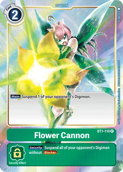 Digimon TCG Card BT1-110_P1 Flower Cannon