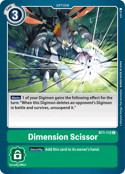 Digimon TCG Card 'BT1-112' 'Dimension Scissor'