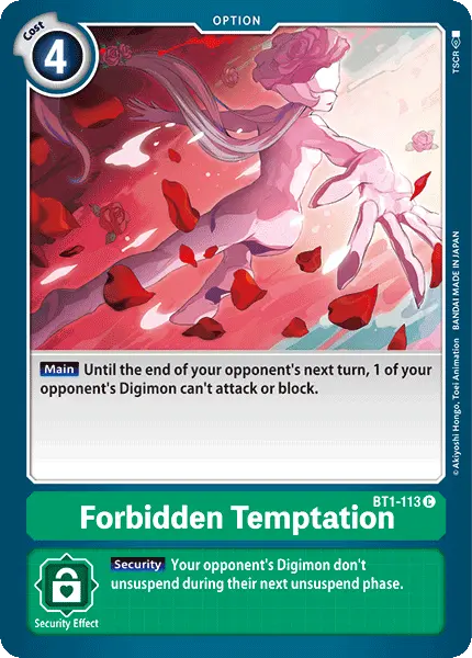 Digimon TCG Card BT1-113 Forbidden Temptation