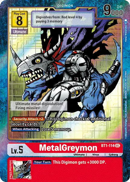 Digimon TCG Card 'BT1-114_P1' 'MetalGreymon'