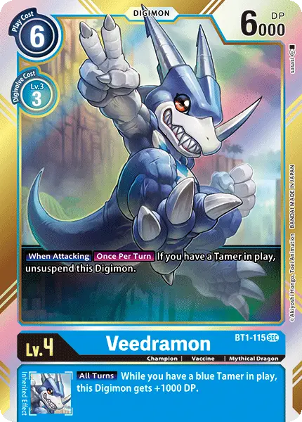 Digimon TCG Card BT1-115 Veedramon