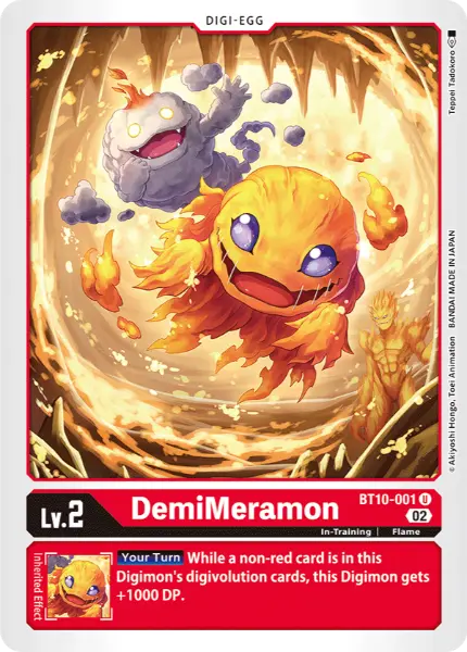 Digimon TCG Card 'BT10-001' 'DemiMeramon'