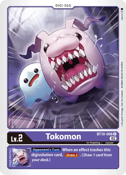 Digimon TCG Card 'BT10-006' 'Tokomon'