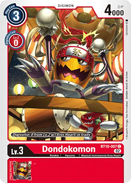 Digimon TCG Card 'BT10-007' 'Dondokomon'