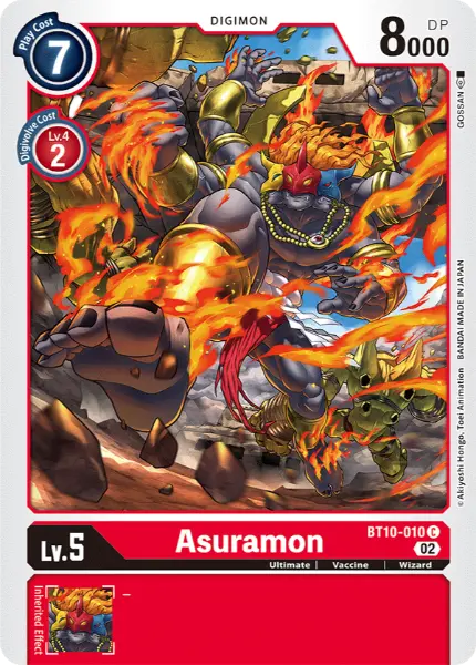 Digimon TCG Card 'BT10-010' 'Asuramon'